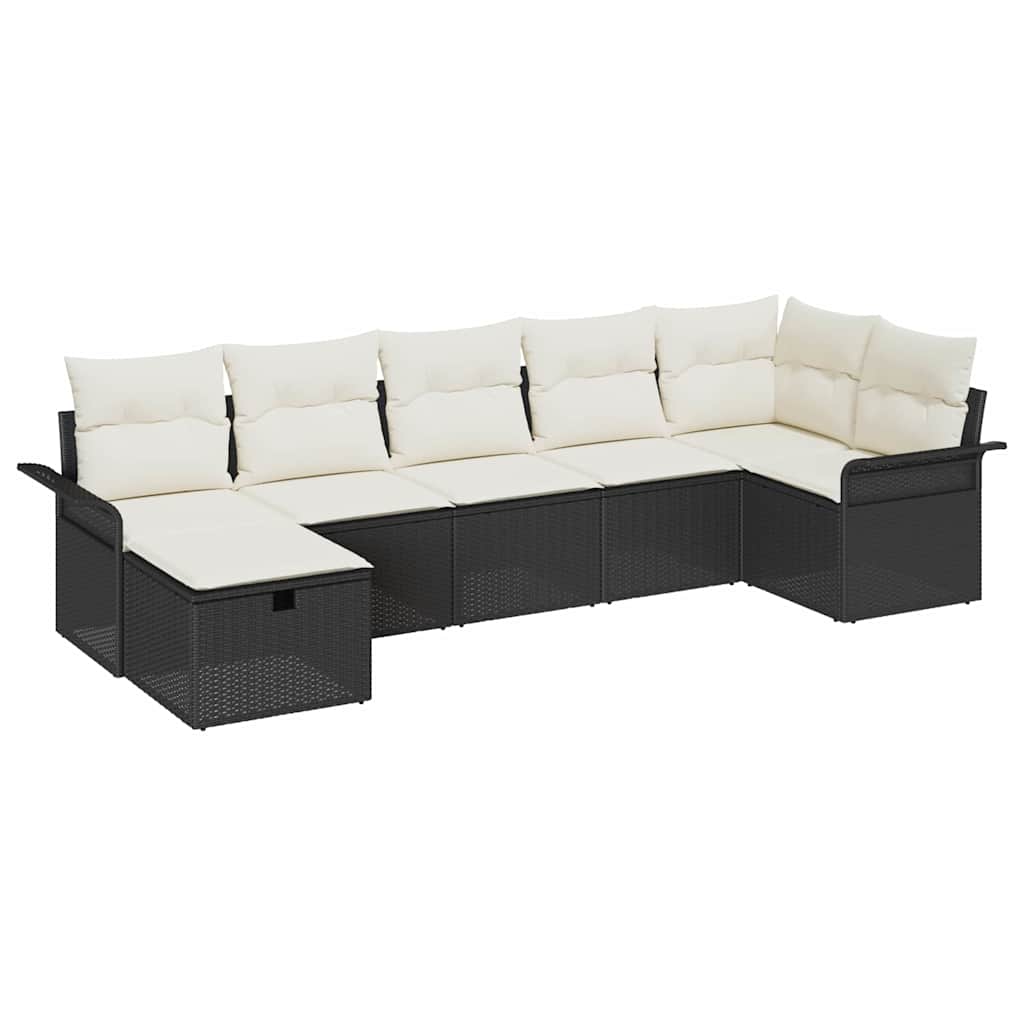 Tuin Sofa Set Met Kussen Met Opslag 7 Pcs Poly Riet