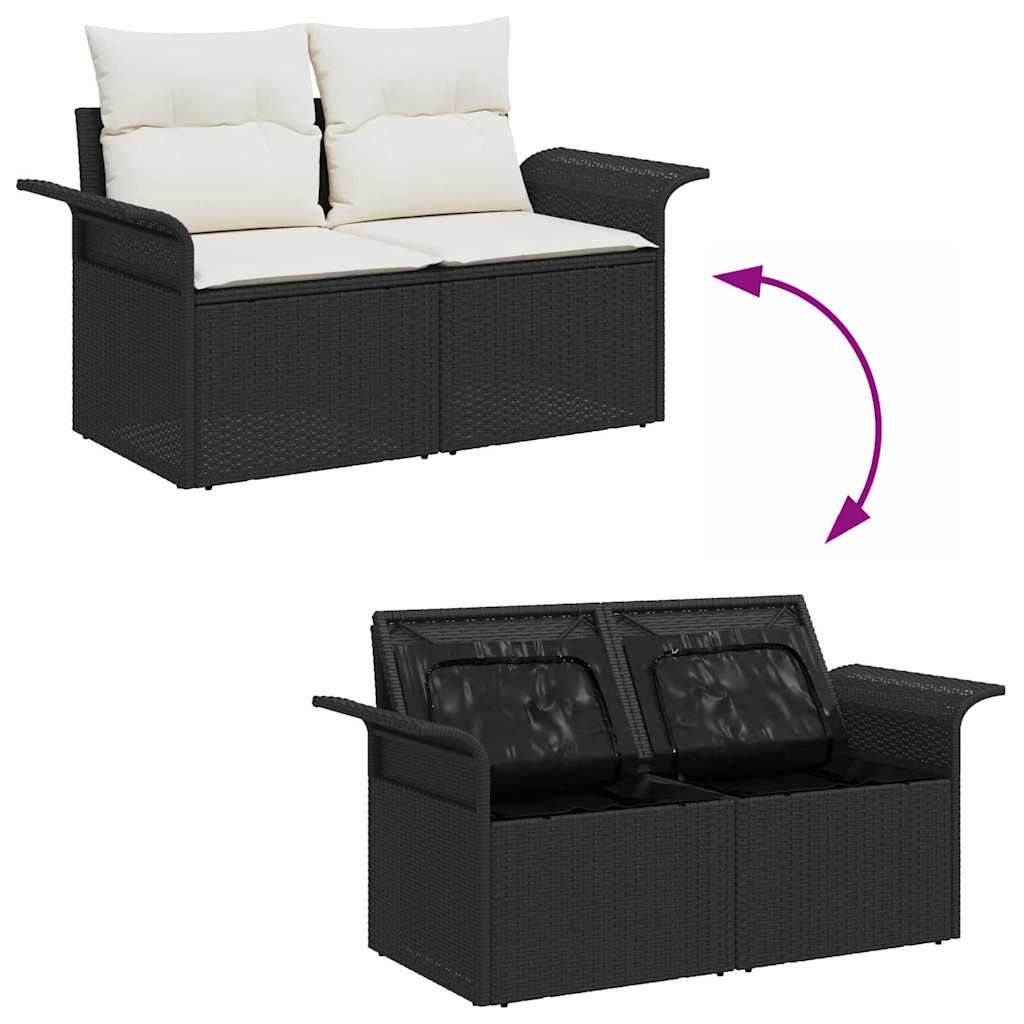 Tuin Sofa Set Met Kussen Met Opslag 7 Pcs Poly Riet