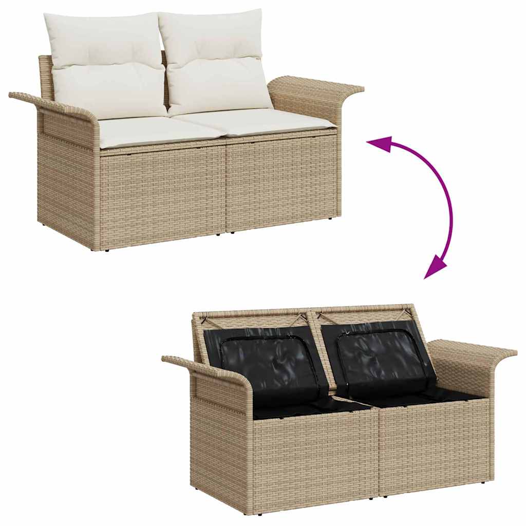 Tuin Sofa Set Met Kussen Met Opslag 6 Pcs Poly Riet