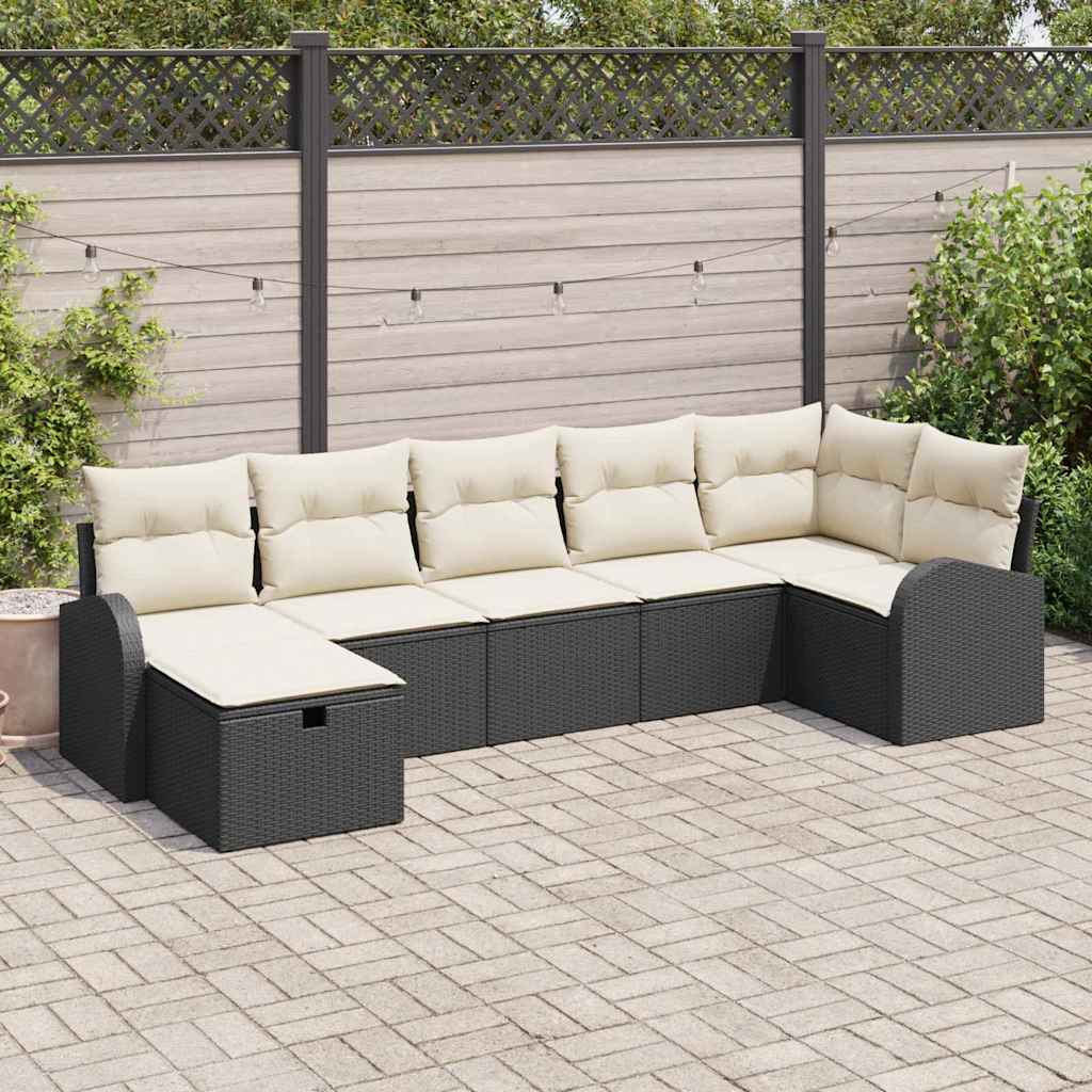 Tuin Sofa Set Met Kussen Met Opslag 8 Pcs Poly Riet
