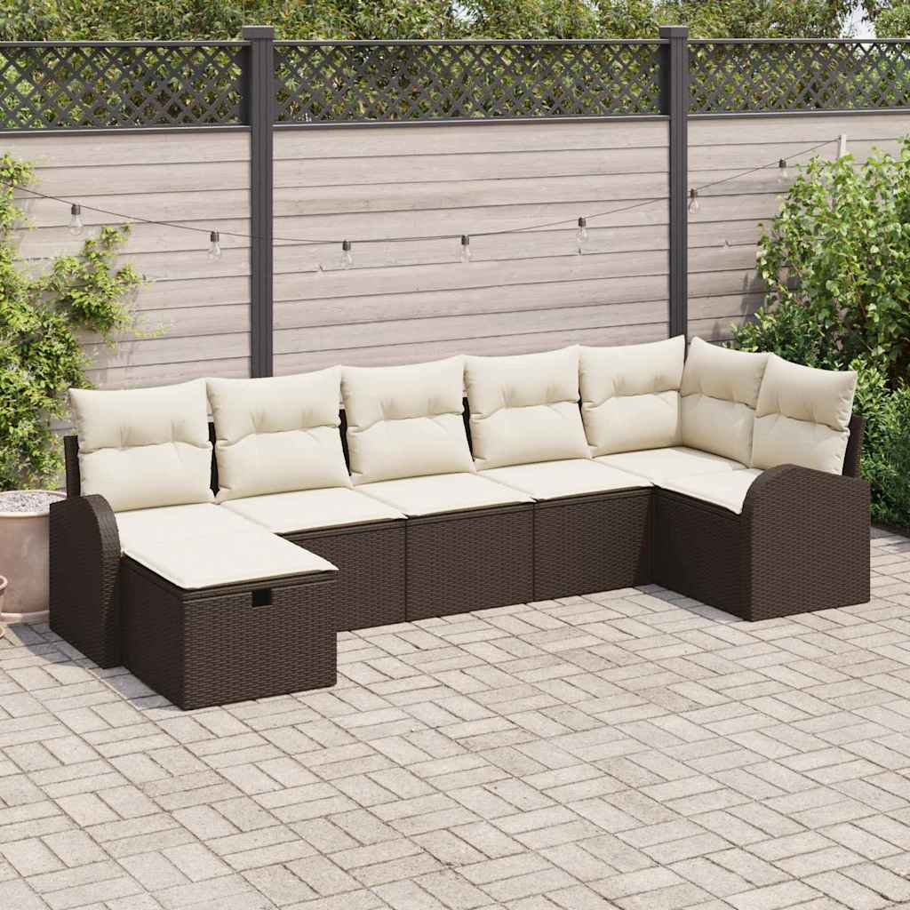 Tuin Sofa Set Met Kussen Met Opslag 8 Pcs Poly Riet