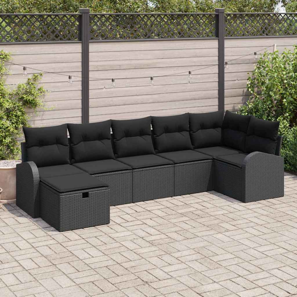 Tuin Sofa Set Met Kussen Met Opslag 8 Pcs Poly Riet