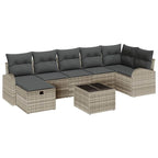 Tuin Sofa Set Met Kussen Met Opslag 8 Pcs Poly Riet