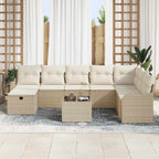 Tuin Sofa Set Met Kussen Met Opslag 9 Pcs Poly Riet
