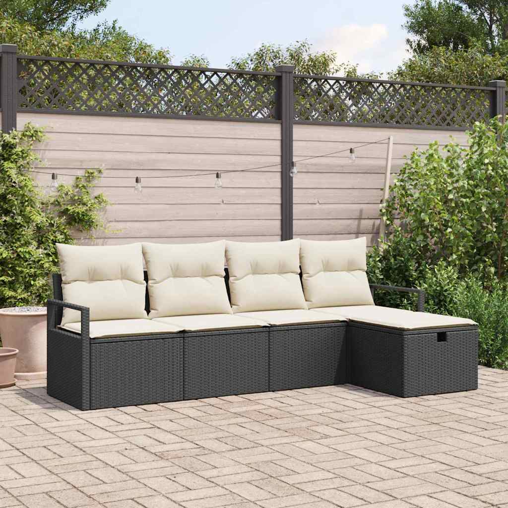 Tuin Sofa Set Met Kussen Met Opslag 6 Pcs Poly Riet