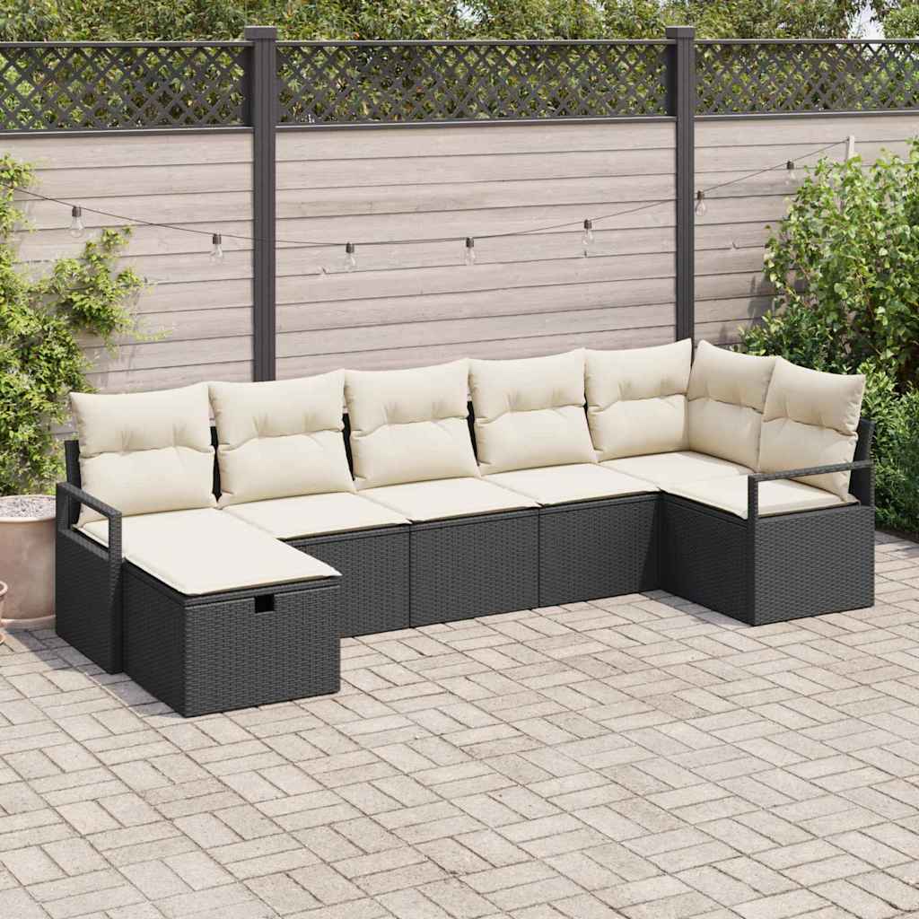 Tuin Sofa Set Met Kussen Met Opslag 8 Pcs Poly Riet