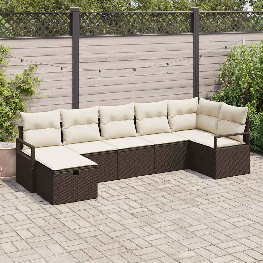 Tuin Sofa Set Met Kussen Met Opslag 8 Pcs Poly Riet