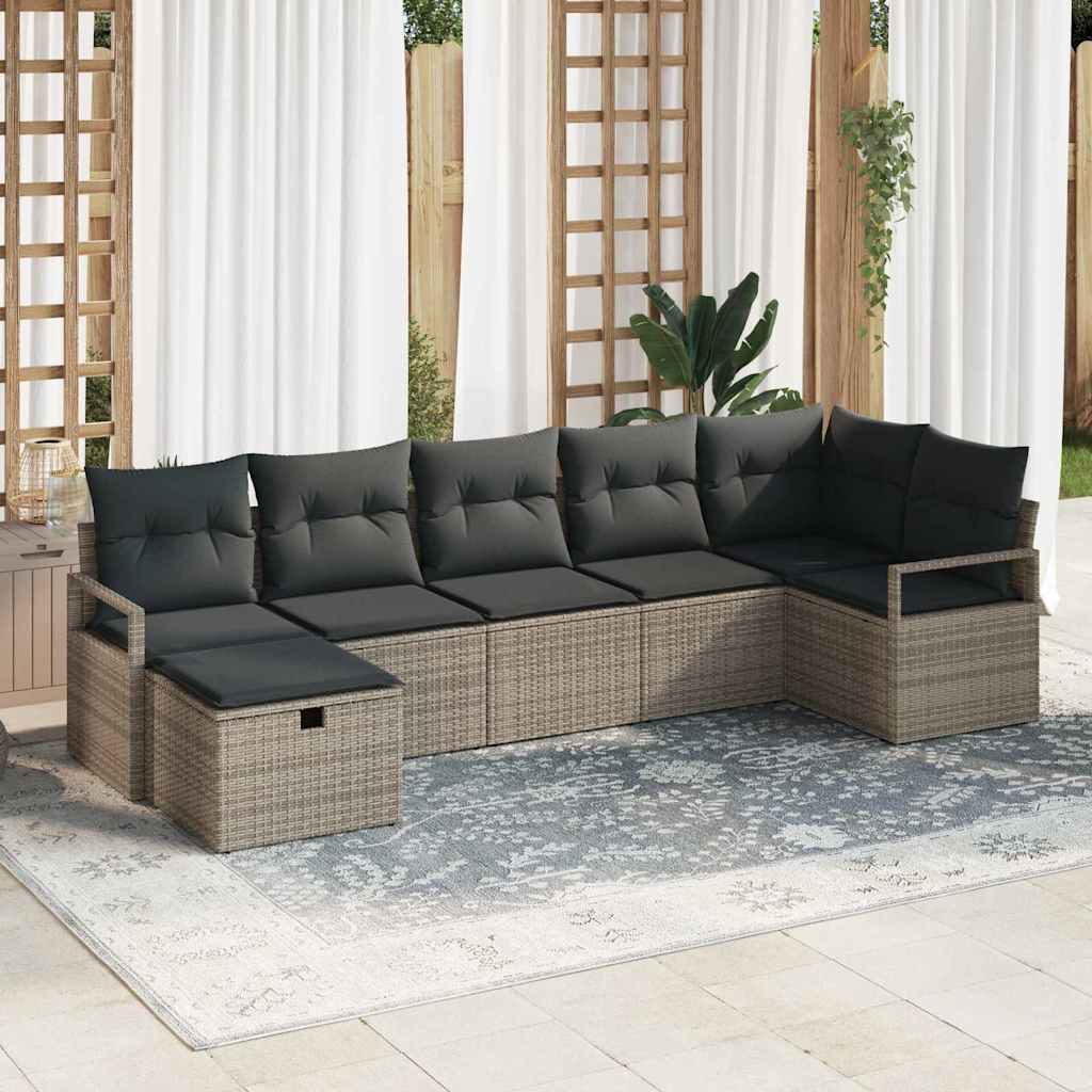 Tuin Sofa Set Met Kussen Met Opslag 8 Pcs Poly Riet