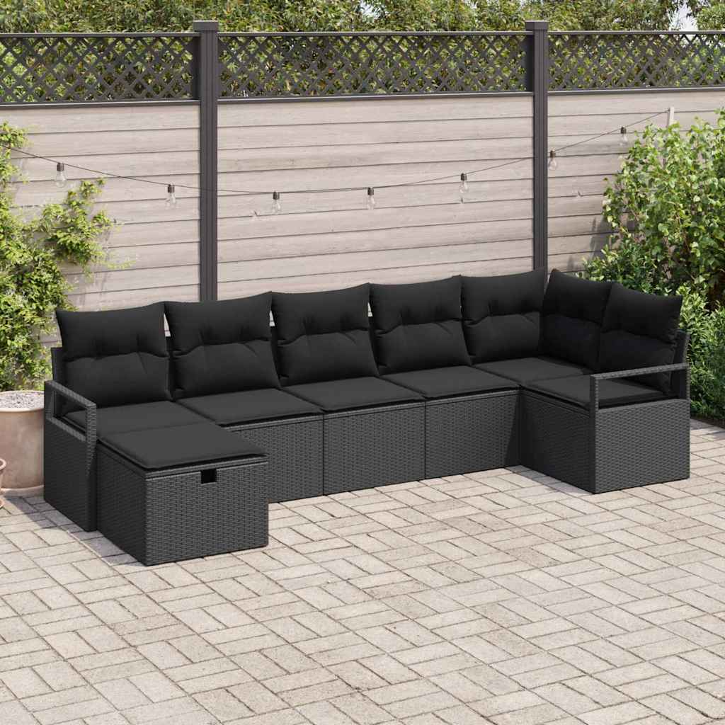 Tuin Sofa Set Met Kussen Met Opslag 8 Pcs Poly Riet