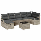 Tuin Sofa Set Met Kussen Met Opslag 8 Pcs Poly Riet