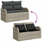 Tuin Sofa Set Met Kussen Met Opslag 6 Pcs Poly Riet