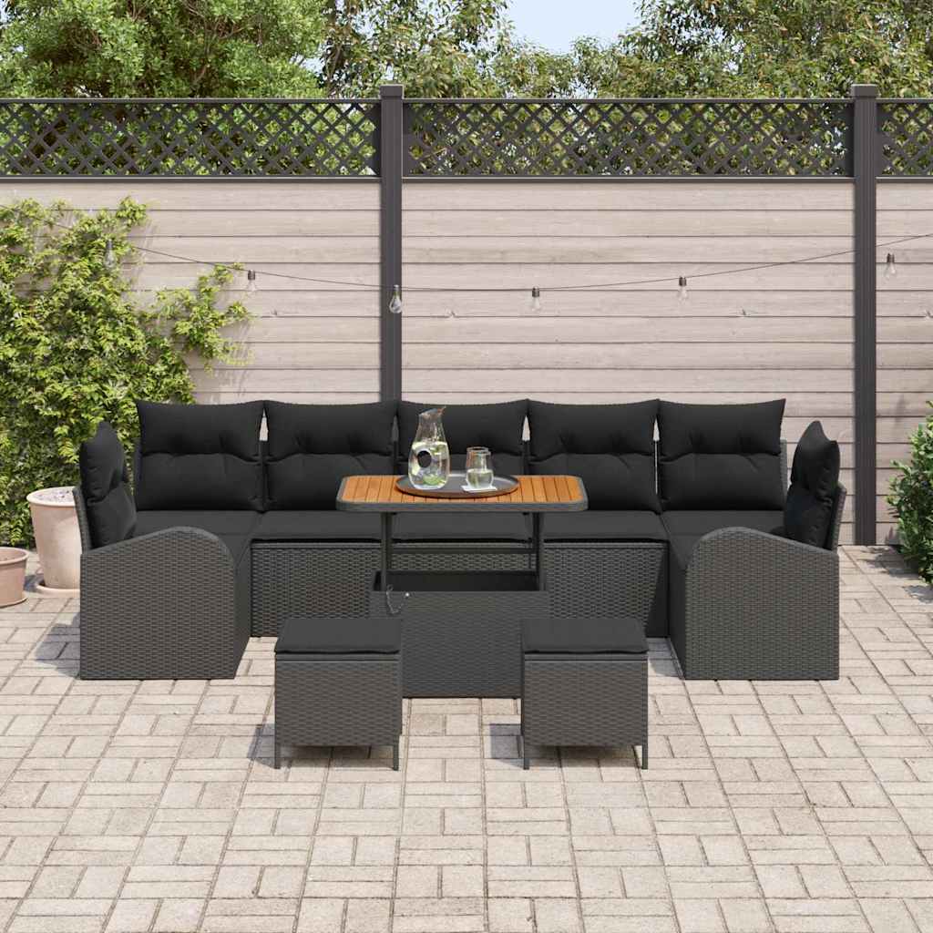 Tuin Sofa Set Met Kussen 10 Pcs Poly Riet