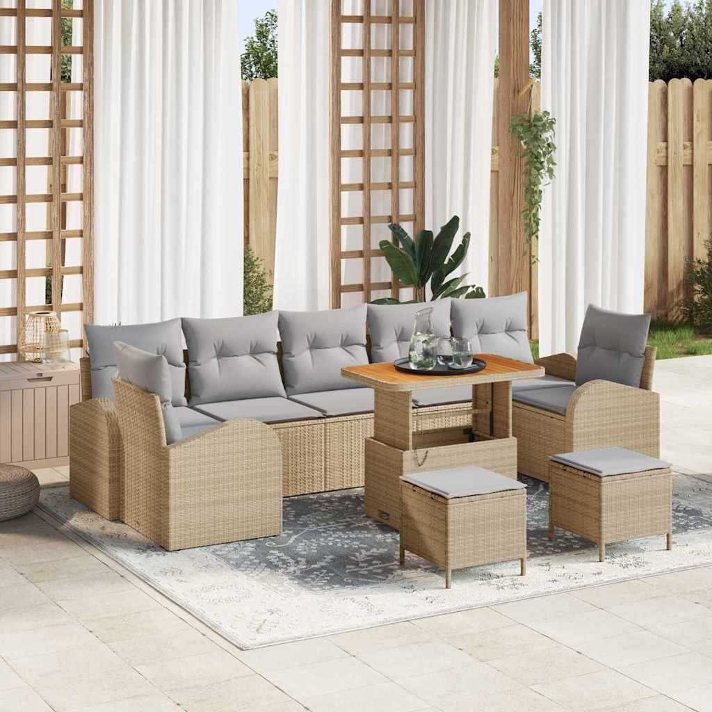 Tuin Sofa Set Met Kussen 10 Pcs Poly Riet