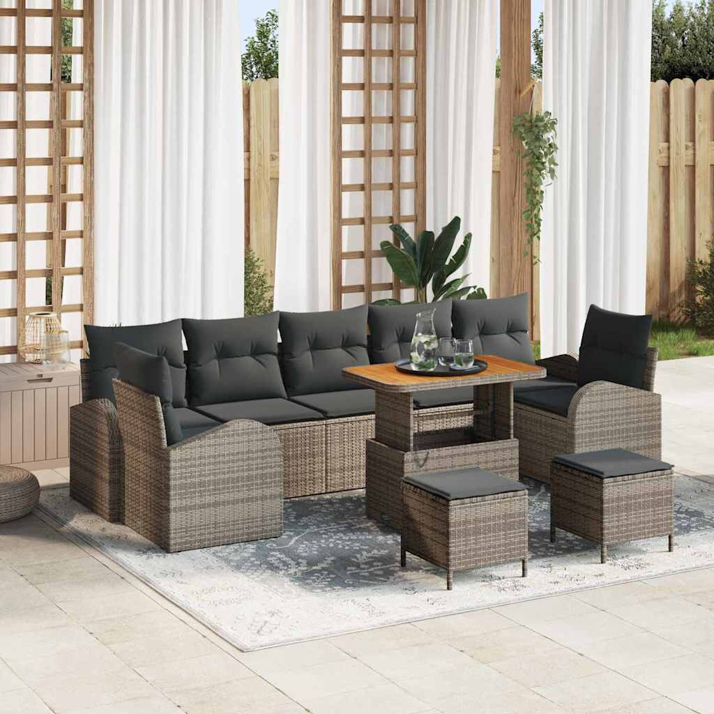 Tuin Sofa Set Met Kussen 10 Pcs Poly Riet