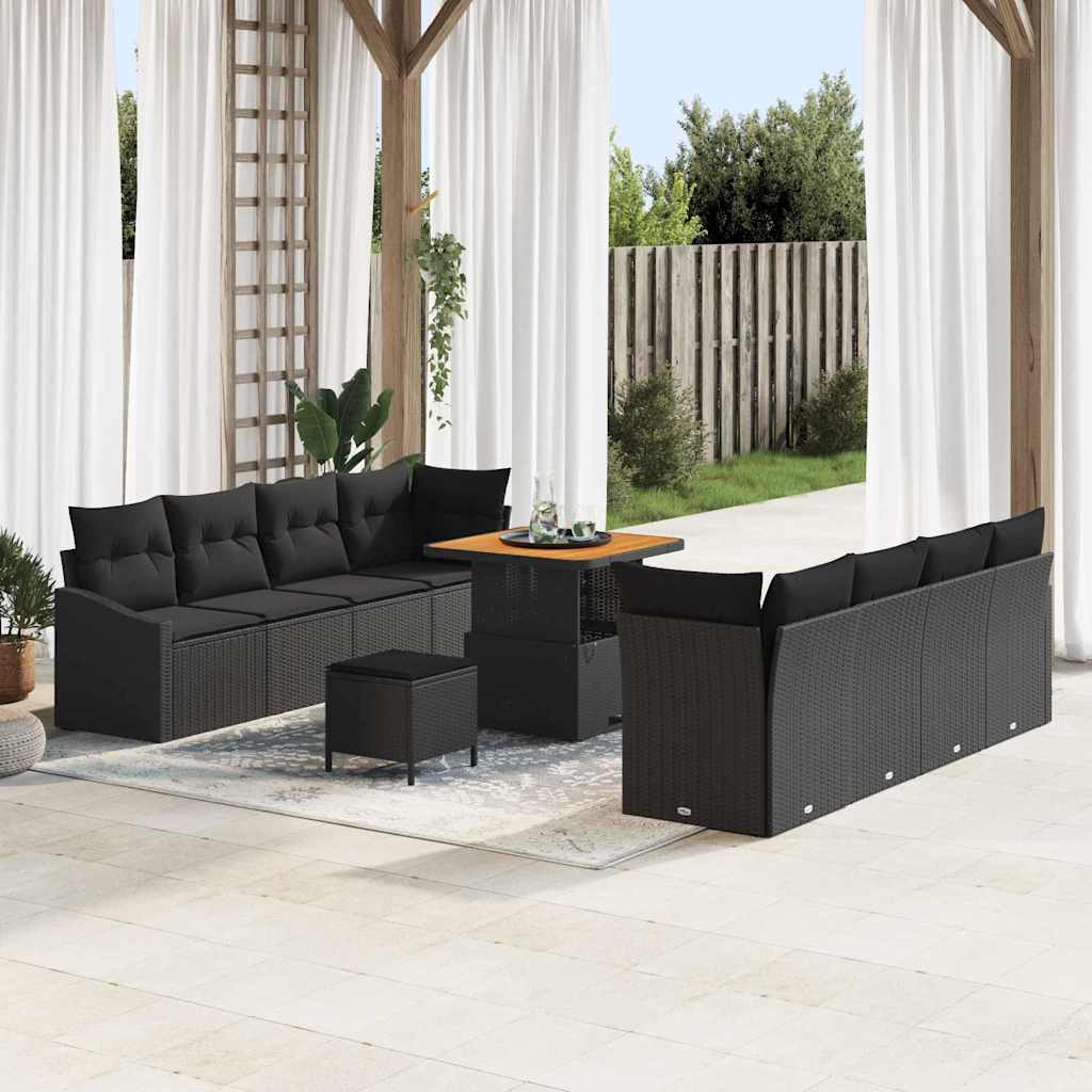 Tuin Sofa Set Met Kussen 11 Pcs Poly Riet