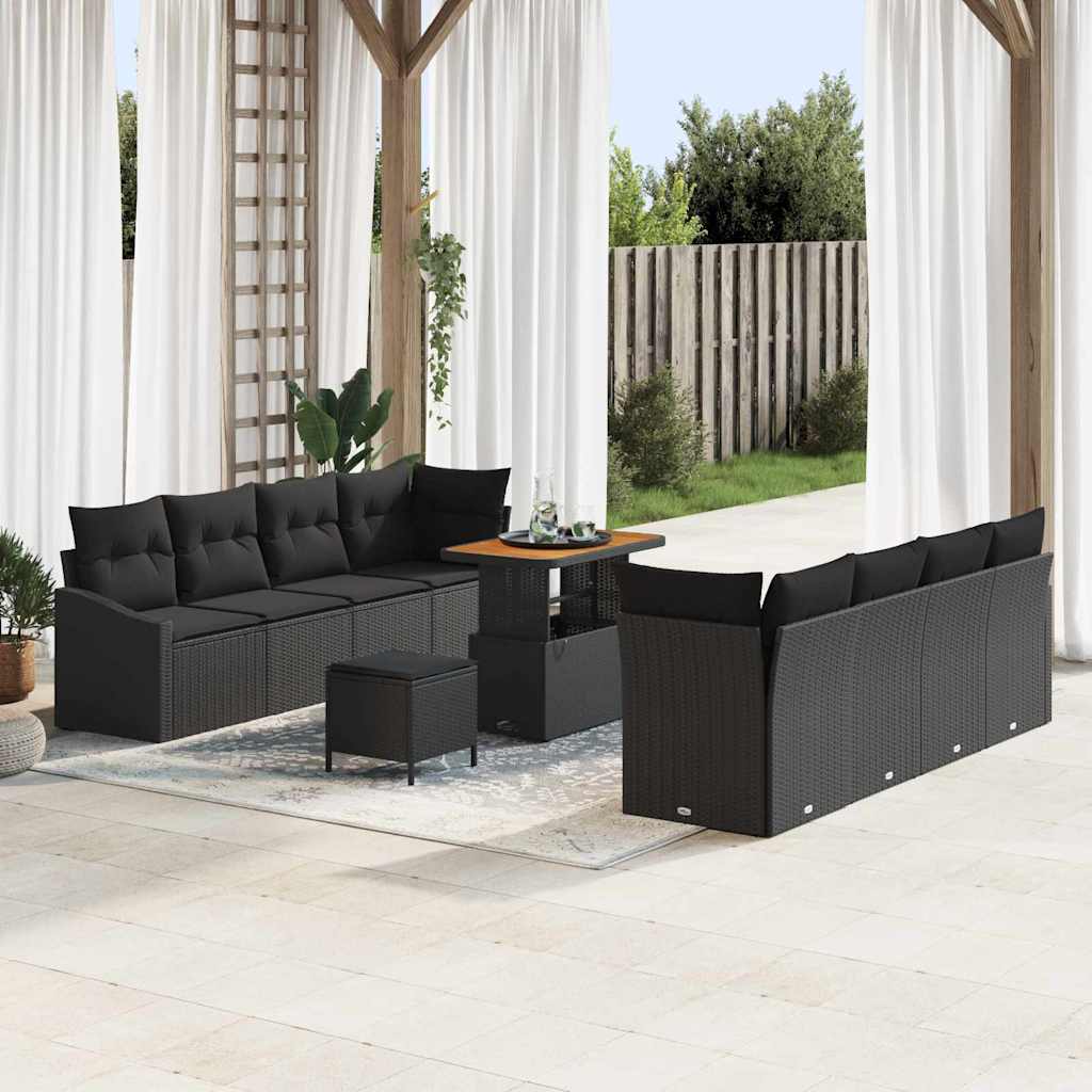Tuin Sofa Set Met Kussen 11 Pcs Poly Riet