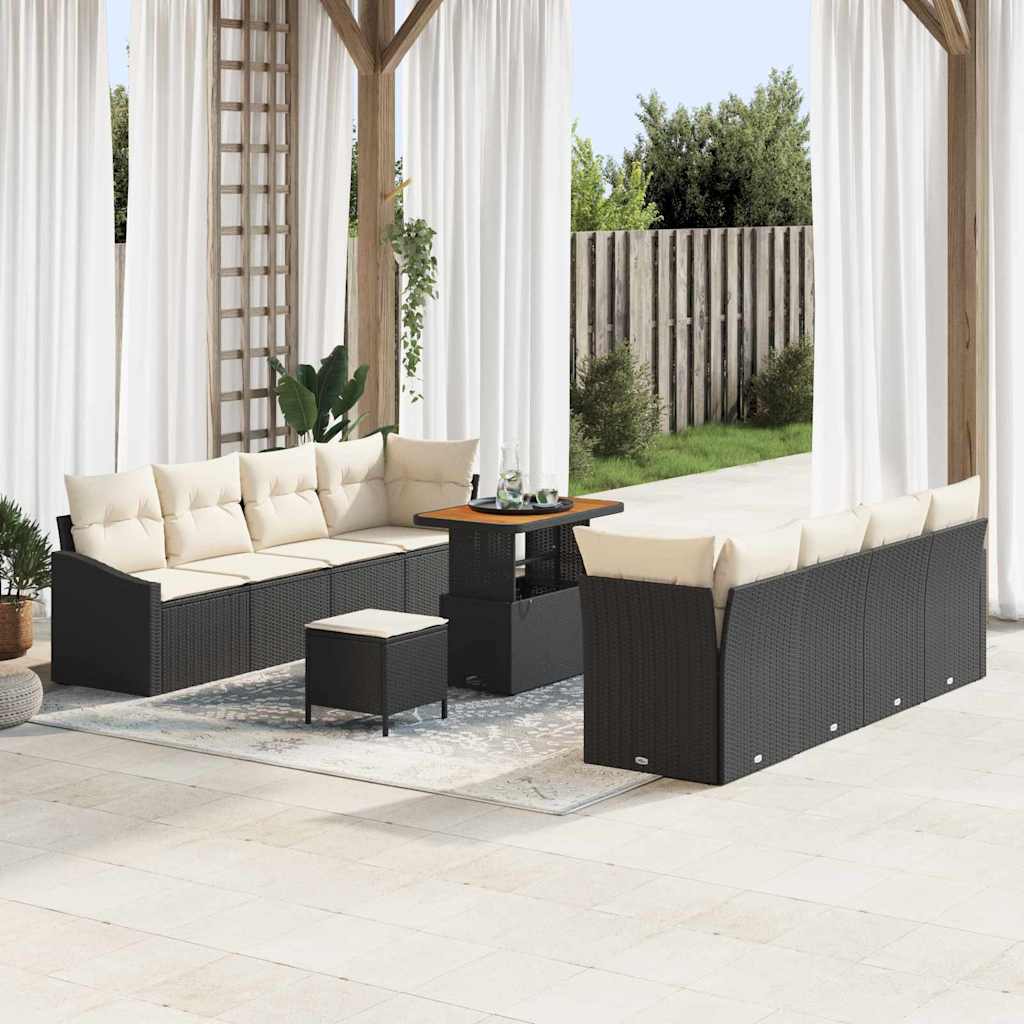 Tuin Sofa Set Met Kussen 11 Pcs Poly Riet