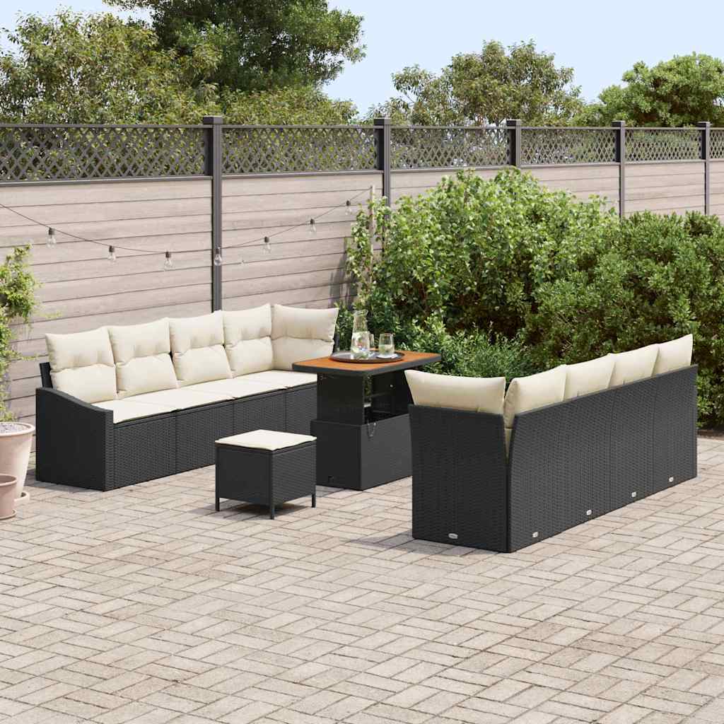 Tuin Sofa Set Met Kussen 11 Pcs Poly Riet