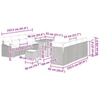 Tuin Sofa Set Met Kussen 11 Pcs Poly Riet