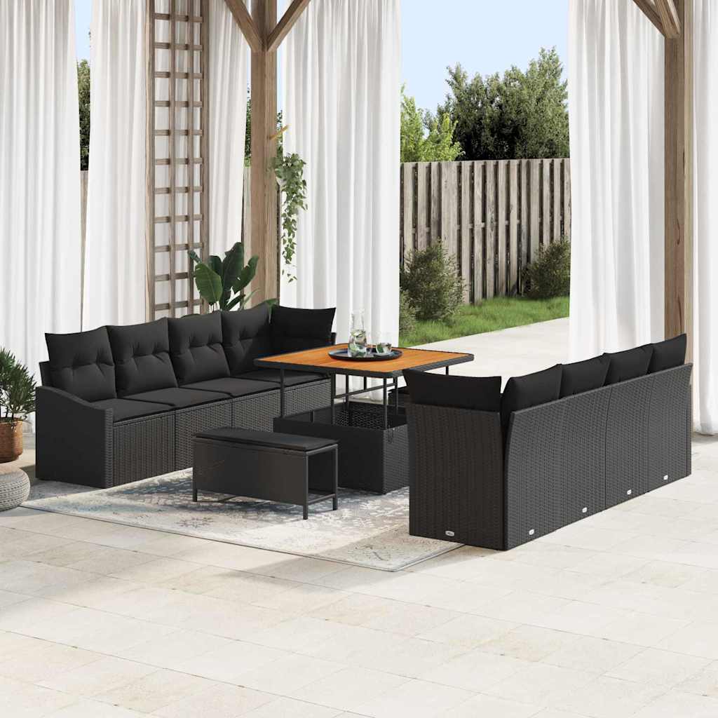 Tuin Sofa Set Met Kussen 11 Pcs Poly Riet