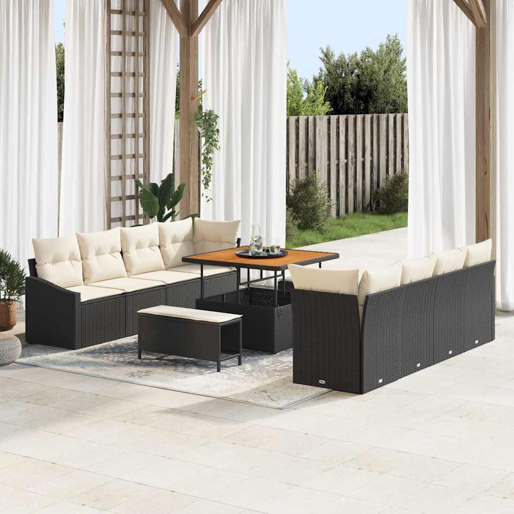 Tuin Sofa Set Met Kussen 11 Pcs Poly Riet