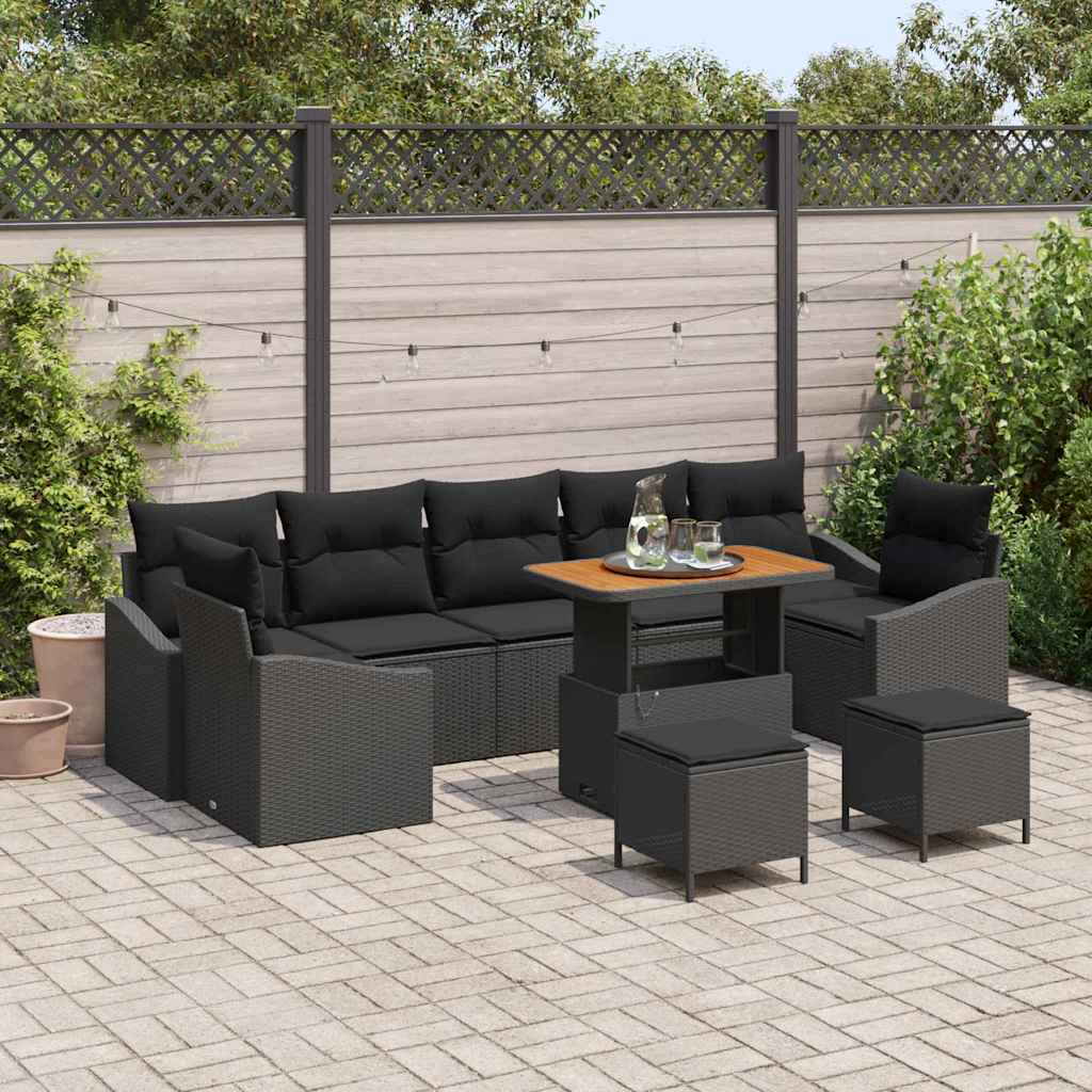 Tuin Sofa Set Met Kussen 10 Pcs Poly Riet