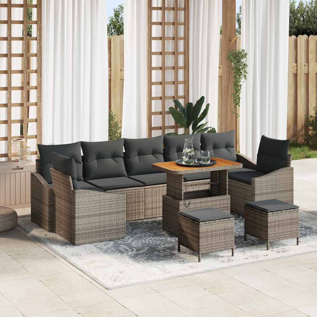 Tuin Sofa Set Met Kussen 10 Pcs Poly Riet