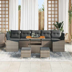 Tuin Sofa Set Met Kussen 10 Pcs Poly Riet