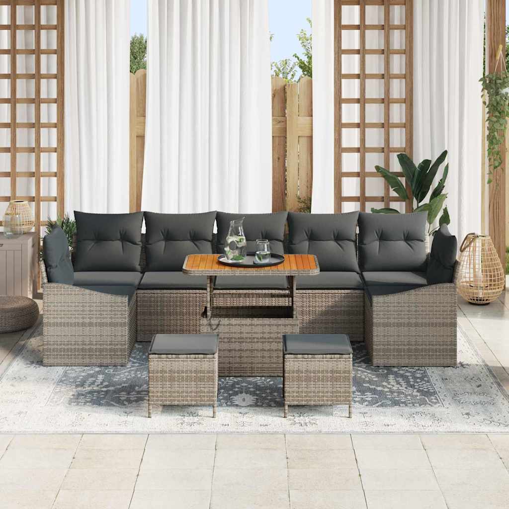 Tuin Sofa Set Met Kussen 10 Pcs Poly Riet