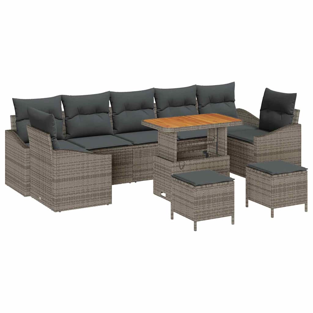 Tuin Sofa Set Met Kussen 10 Pcs Poly Riet