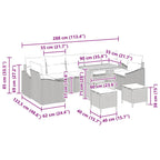 Tuin Sofa Set Met Kussen 10 Pcs Poly Riet
