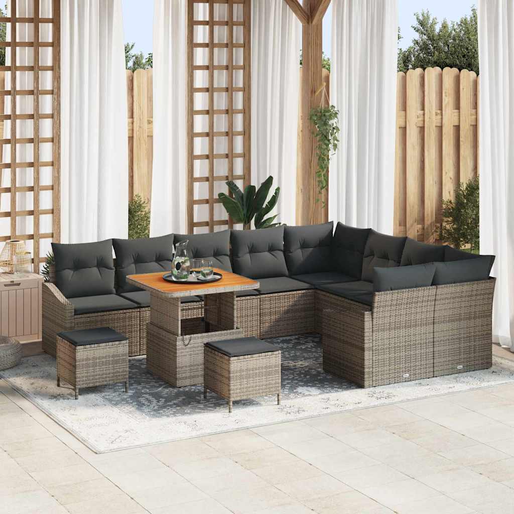 Tuin Sofa Set Met Kussen 13 Pcs Poly Riet