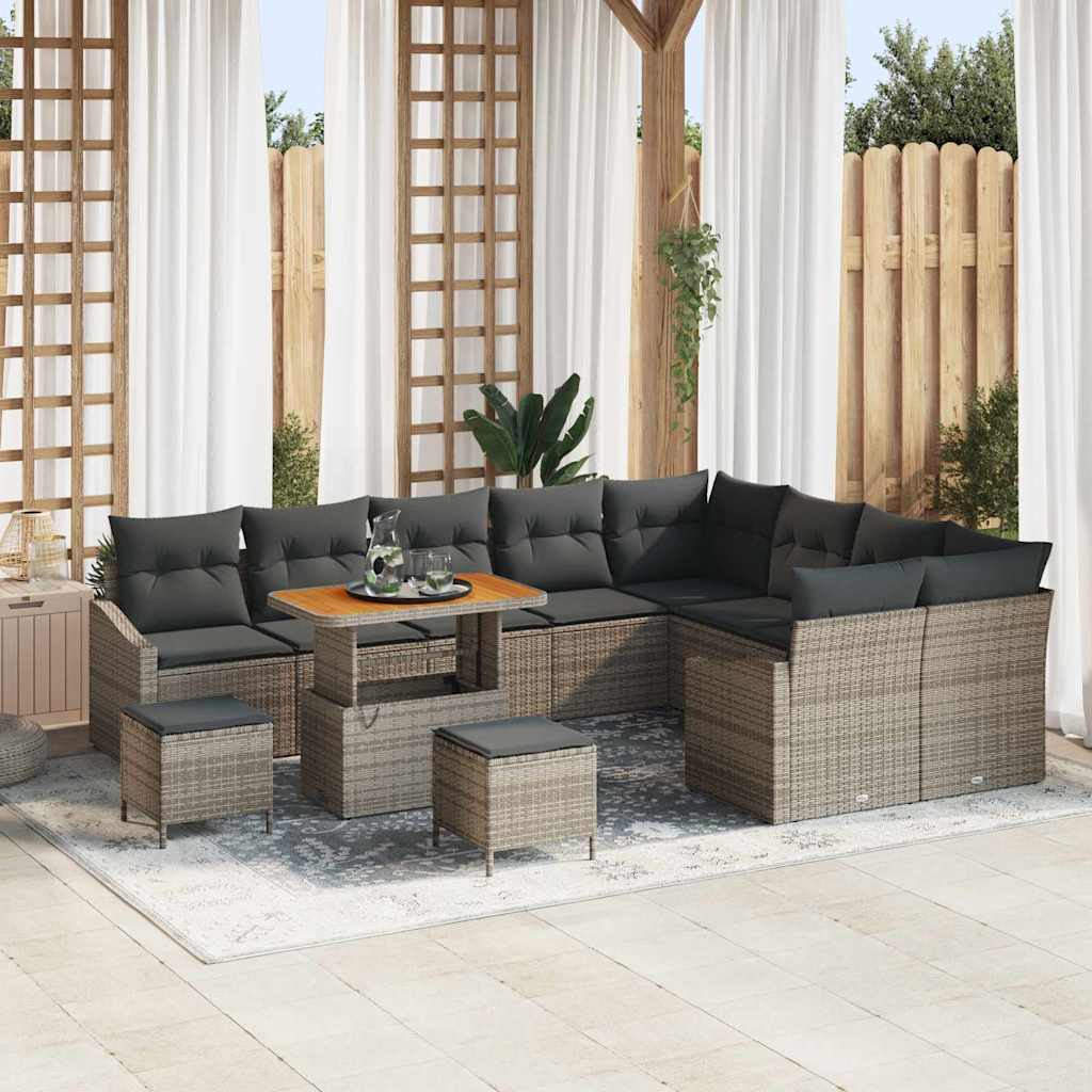 Tuin Sofa Set Met Kussen 13 Pcs Poly Riet