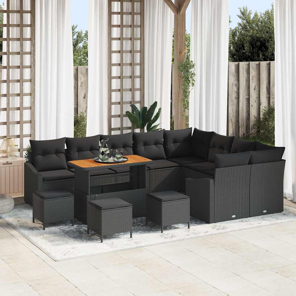 Tuin Sofa Set Met Kussen 13 Pcs Poly Riet
