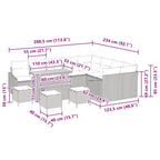 Tuin Sofa Set Met Kussen 13 Pcs Poly Riet