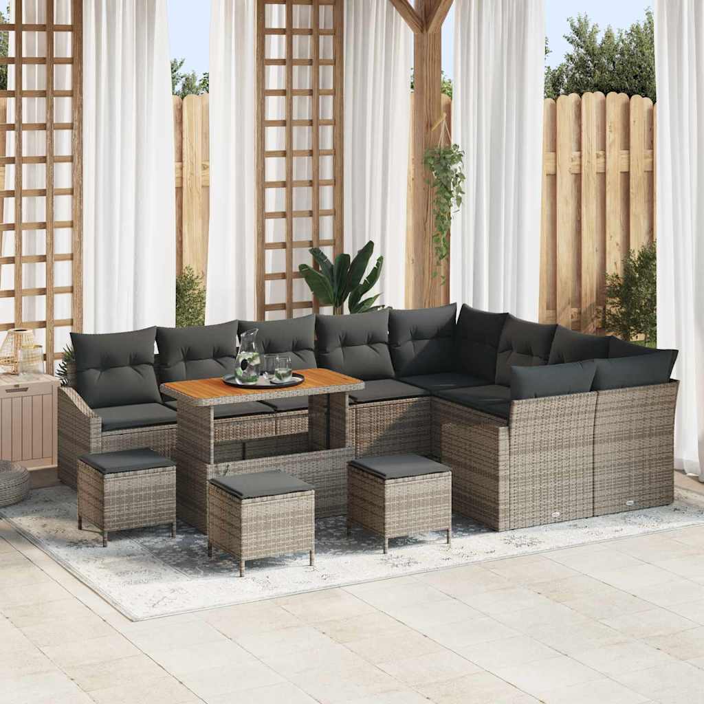 Tuin Sofa Set Met Kussen 13 Pcs Poly Riet