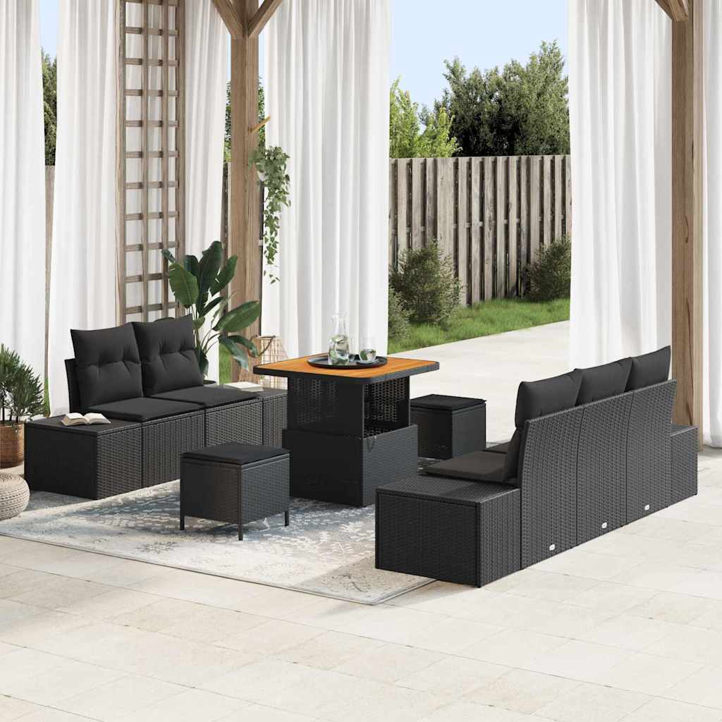 Tuin Sofa Set Met Kussen 8 Pcs Poly Riet