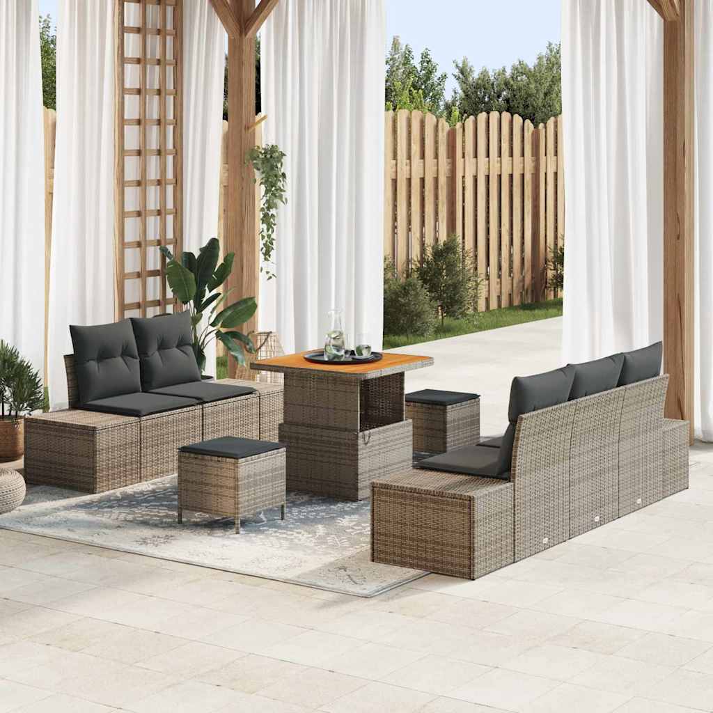 Tuin Sofa Set Met Kussen 8 Pcs Poly Riet