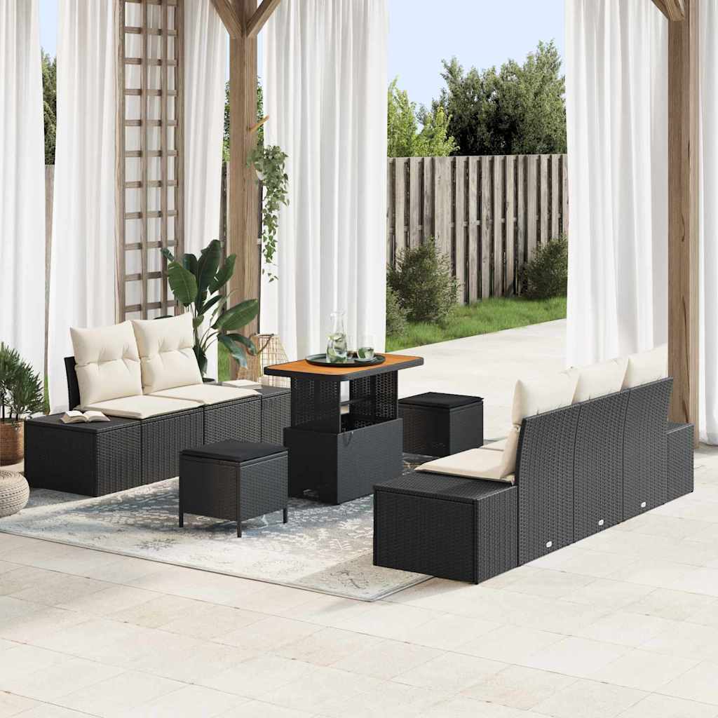 Tuin Sofa Set Met Kussen 8 Pcs Poly Riet