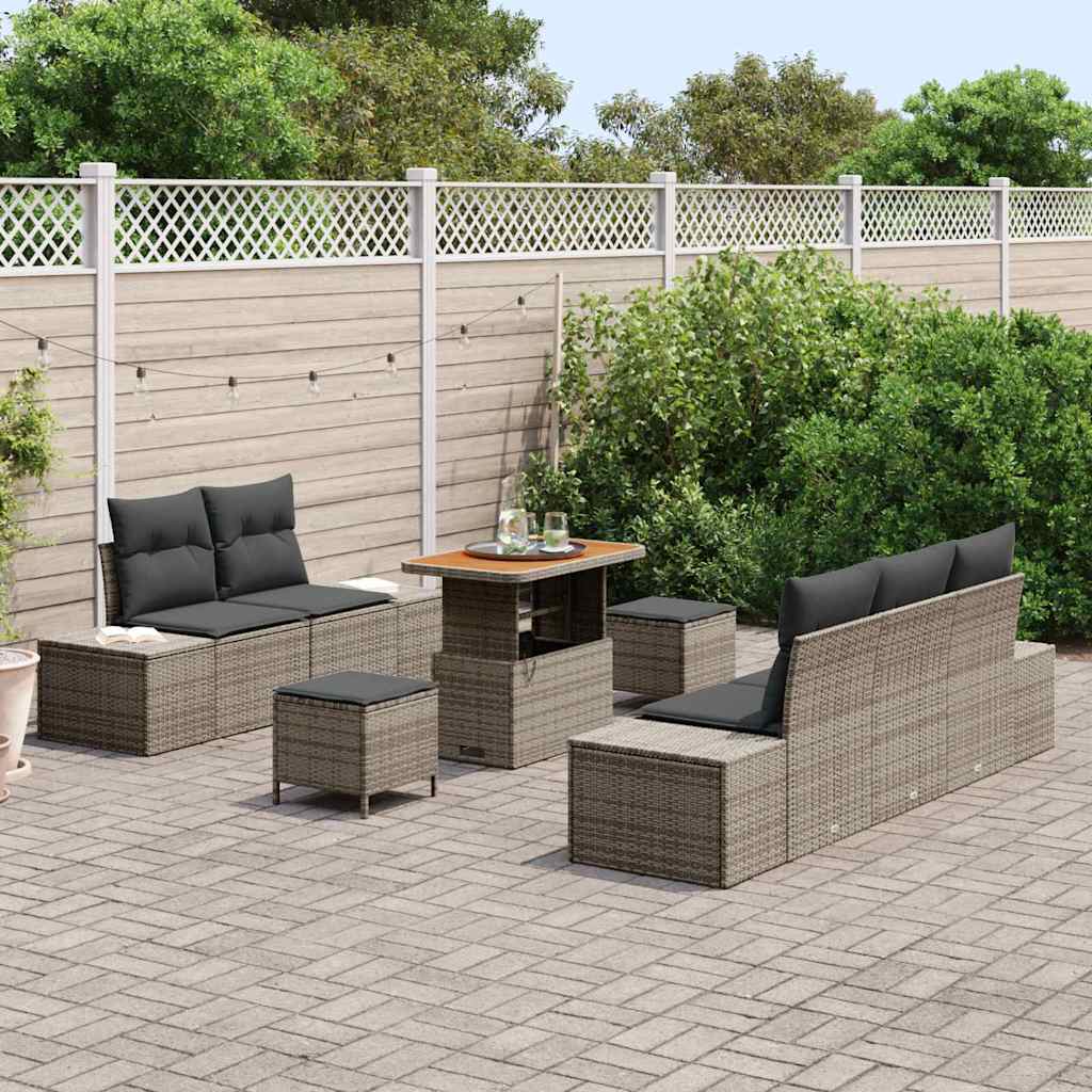 Tuin Sofa Set Met Kussen 8 Pcs Poly Riet