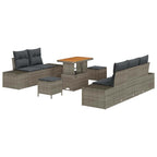 Tuin Sofa Set Met Kussen 8 Pcs Poly Riet