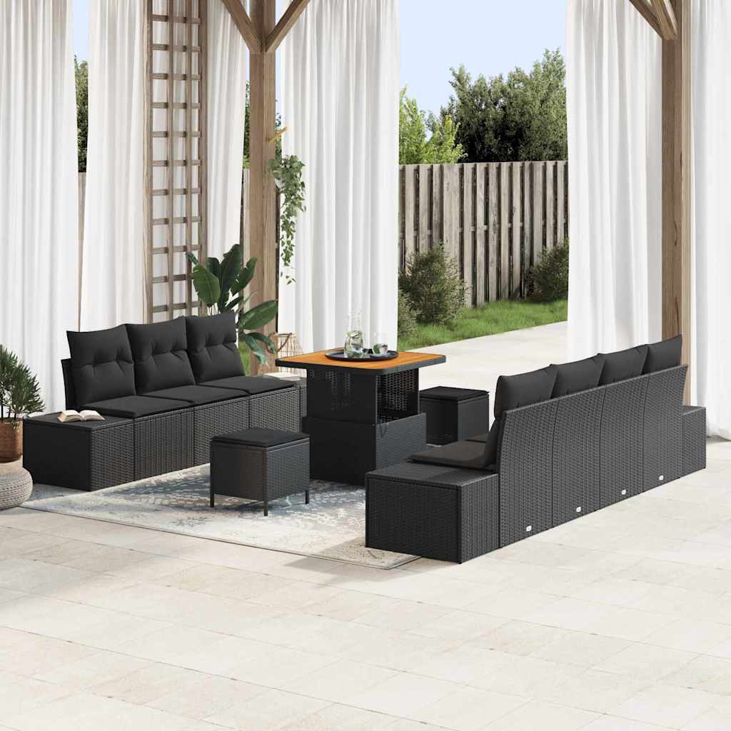 Tuin Sofa Set Met Kussen 10 Pcs Poly Riet