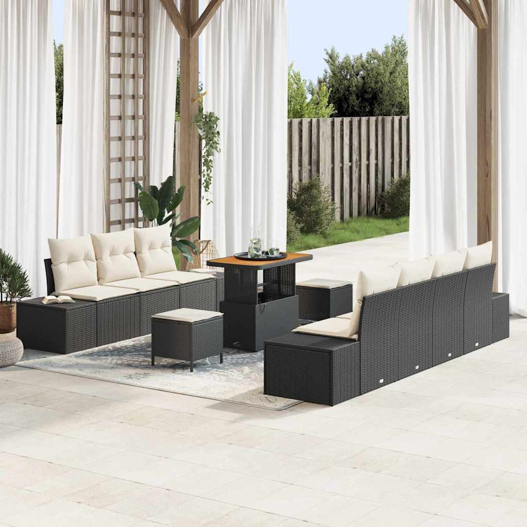 Tuin Sofa Set Met Kussen 10 Pcs Poly Riet