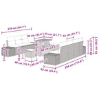 Tuin Sofa Set Met Kussen 10 Pcs Poly Riet