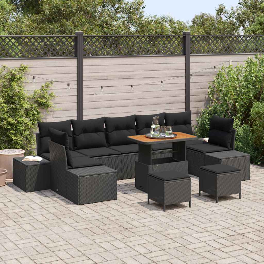 Tuin Sofa Set Met Kussen 10 Pcs Poly Riet
