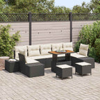 Tuin Sofa Set Met Kussen 10 Pcs Poly Riet