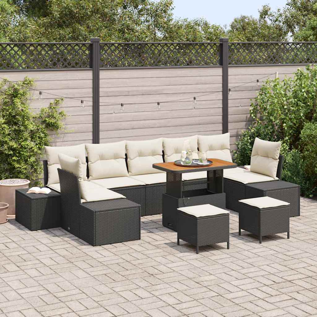 Tuin Sofa Set Met Kussen 10 Pcs Poly Riet