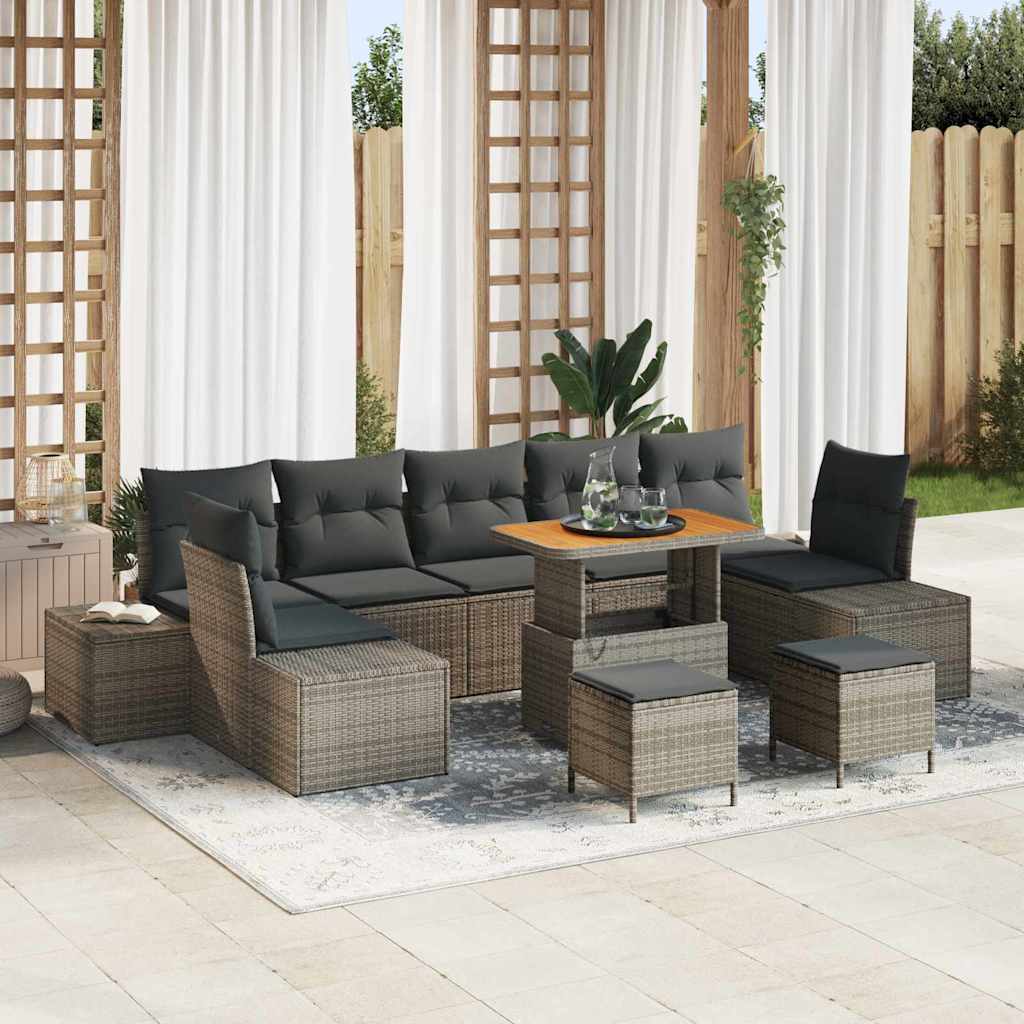 Tuin Sofa Set Met Kussen 10 Pcs Poly Riet