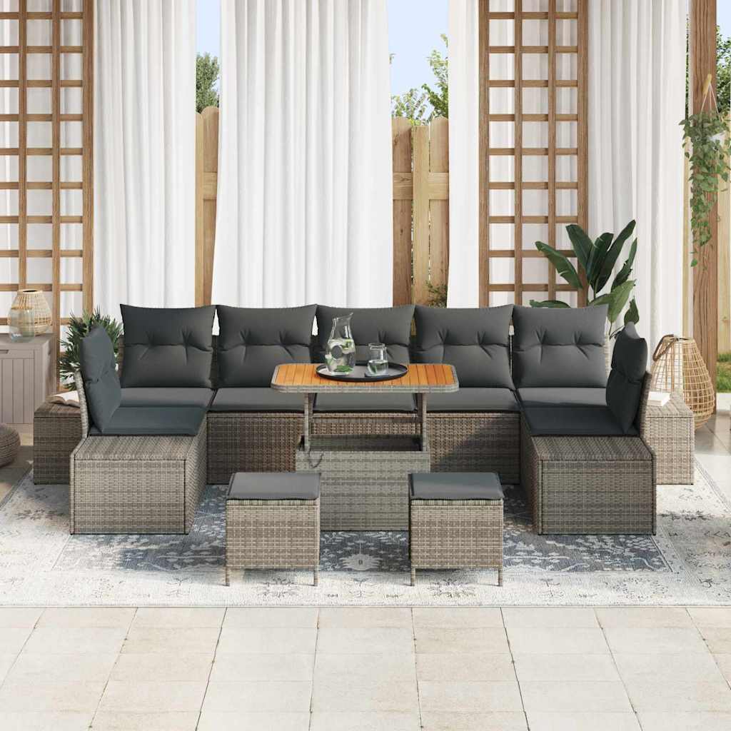Tuin Sofa Set Met Kussen 10 Pcs Poly Riet