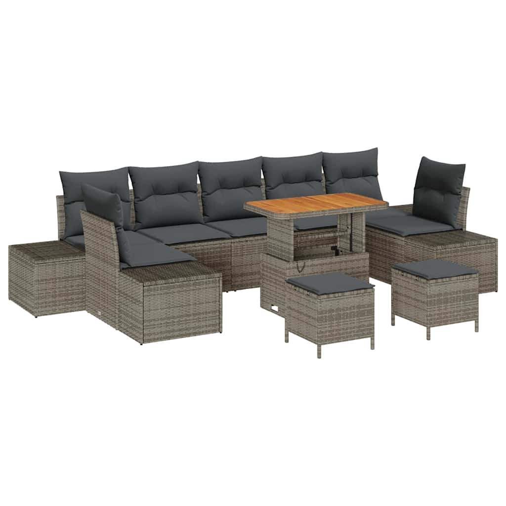 Tuin Sofa Set Met Kussen 10 Pcs Poly Riet